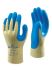 Showa GP-KV1 Blue, Yellow Latex Coated Aramid, Latex Gloves, Size 9 - L