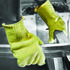 Polyco Healthline 7564, 7566 Yellow Kevlar Work Gloves, Kevlar Coating