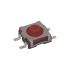 IP54 Red Round Tactile Switch, SPDT 50 VA Surface Mount