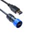 Cable USB 3.2 Bulgin, con A. USB C Macho, con B. USB A Macho, long. 1m, color Negro