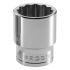 Facom 1/2 in Drive 7/16in Standard Socket, 12 point, 36 mm Overall Length