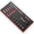 Facom Locking ratchet and sockets foam module 24 Pieces