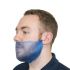 Hairtite Blue Disposable Hair Net for Food Industry Use, One-Size, Beard Mask Type, Metal Detectable