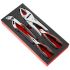 Facom 4-Piece Plier Set, Straight Tip, 160 mm, 200 mm Overall