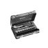 Facom 15-Piece Metric 1/2 in Standard Socket Set with Ratchet, 12 point