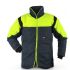 Kabát, méret: M, Tengerészkék/sárga, Légáteresztő, hidegálló, időjárásálló