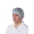 Pro Fit Blue Disposable Hair Cap for Food Industry Use, One-Size, Mob Cap Type, Non-Metal Detectable