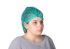 Pro Fit Green Disposable Hair Cap for Food Industry Use, One-Size, Mob Cap Type, Non-Metal Detectable
