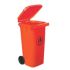 Cubo de basura RS PRO Rojo de 120L de Polipropileno