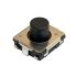 Black Push Plate Tactile Switch, SPST 20 mA 2.5mm Surface Mount