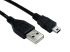 RS PRO USB 2.0 Cable, Male USB A to Male Mini USB B Cable, 150mm