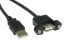 RS PRO USB 2.0 Cable, Male USB A to Female USB A  Cable, 0.5m
