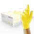 Reldeen Yellow Powder-Free Nitrile Disposable Gloves, Size Medium