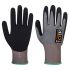Portwest Black/Grey UHWPE Gloves, Cut Resistant, Size Large, Nitrile Foam Coating