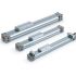 SMC Double Acting Rodless Pneumatic Cylinder 300mm Stroke, 25mm Bore