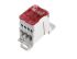 RS PRO Distribution Block, 6 Way, 80A, White