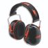 Protector auditivo inalámbricos Uvex serie Uvex K3, color Negro, rojo