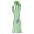 Uvex Uvex Rubiflex Green Cotton Chemical Resistant Gloves, Size 9, NBR Coating