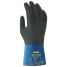 Guantes de Algodón Negro/azul Uvex serie Uvex Rubiflex S, talla 9, con recubrimiento de NBR, Resistente a sustancias