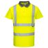 Portwest S477 Yellow Unisex Hi Vis Polo Shirt, 2XL