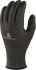 Delta Plus VENICUTD Black Polyurethane Coated Fibres Work Gloves, Size 8, 2 Gloves
