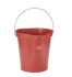 12L Polypropylene Red Bucket With Handle