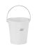 12L Polypropylene White Bucket With Handle
