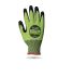 Traffi Black, Green Aramid, Elastane, Glass Fibre, Polyester Heat Resistant Liquid/Oil repellent Gloves, Size 7, Small,