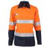 DNC 3457 Orange/Navy Cotton, Modacrylic Work Shirt, UK 22cm