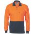 DNC 3813 Orange/Navy Unisex Hi Vis Polo Shirt, XL