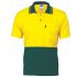 DNC 3845 Green/Yellow Unisex Hi Vis Polo Shirt, M