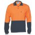 DNC 3846 Orange/Navy Unisex Hi Vis Polo Shirt, 3XL