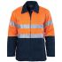 DNC 3858 Orange/Navy Unisex Hi Vis Jacket, XS