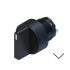 RS PRO 2 Position Selector Switch Head, 22.5mm Cutout, Black Handle