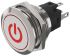 EAO 82 Series Yes Flush Mount Momentary Push Button Switch, Single Pole Double Throw, IP65, IP67, Red LED