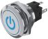 EAO 82 Series Yes Flush Mount Momentary Push Button Switch, Single Pole Double Throw, IP65, IP67, Blue LED