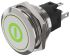 EAO 82 Series Yes Flush Mount Maintained Push Button Switch, Single Pole Double Throw, IP65, IP67, Green LED