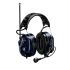 3M LiteCom Plus Wired Speak & Listen Ear Defender with Headband, 33dB, Blue, Noise Cancelling Microphone