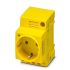 Phoenix Contact Yellow 1 Gang Plug Socket, 16A, Indoor Use