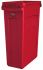 Rubbermaid Commercial Products Slim Jim 23gal Red Polypropylene Waste Bin