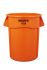 Rubbermaid Commercial Products Brute Vented 44gal Orange Polypropylene Waste Bin