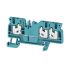 Weidmuller AS3C 2.5 BL Series Blue Feed Through Terminal Block, 1-Level, Snap On Termination