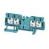 Weidmuller AS4C 2.5 BL Series Blue Feed Through Terminal Block, 1-Level, Snap On Termination
