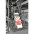 Spectrum Industrial Etikettenhalter für Stapler und Leitern Etikett für Leiter Rot auf Weiß, 1 Stück, Setinhalt 1 x