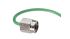 Huber+Suhner Steel Braid Blue Twinaxial Cable, 1.91mm OD 6in, Microbend series, 50 Ω impedance