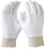 Maxisafe White Polycotton Extra Grip, Good Dexterity Cotton Glove Liners, Size 9