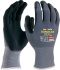 Maxisafe Black, Grey Lycra, Nylon Abrasion Resistant Work Gloves, Size 6, Nitrile, Polyurethane Coating