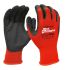 Maxisafe Black/Red Lycra, Nylon Abrasion Resistant, Cut Resistant, Puncture Resistant Work Gloves, Size 7, Latex Coating