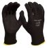 Maxisafe Black Polyethylene General Purpose Work Gloves, Size 7, Nitrile Coating