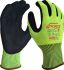 Maxisafe Black, Green Yarn Cut Resistant, Heat Resistant Work Gloves, Size 7, Nitrile Coating